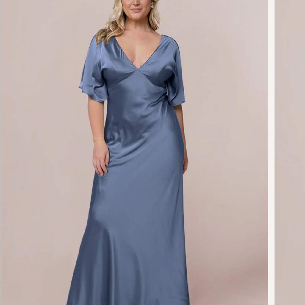 Revelry Satin Maxi Dress In Blue